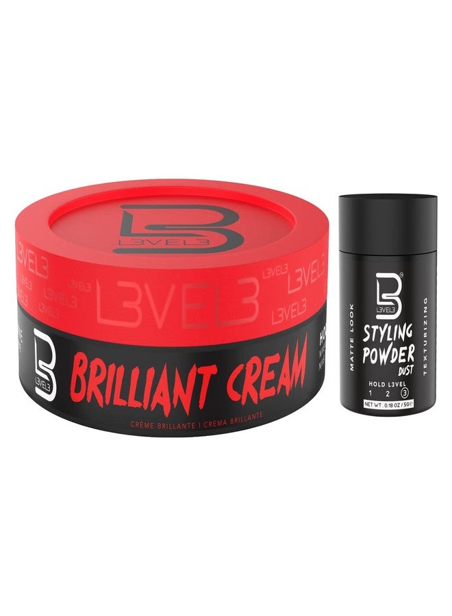 L3 Level 3 Brilliant Cream - Hydrating Cream for Hair Texture & Shine - Natural Style Enhancer - Image 1