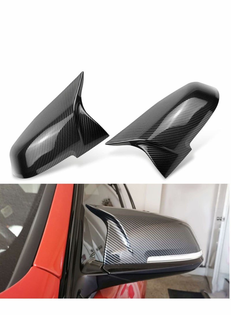 SYOSI Door Rearview Mirror Cover, 2 Pcs Caps Rearview Replacement, Carbon Fiber Side Mirror Cover, for BMW F20 F22 F23 F30 F31 F32 F33 F36 F87 M2 X1 E84 (Carbon Fiber) - Image 5