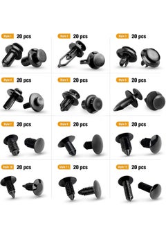 RATSAW 240PCS Bumper Clamp Automotive Plastic Rivet Fastener Push Clamp kit The Most Popular Size Automotive Marketing Rivet Set Door Trim Plate Fender Clamp Universal  - Image 3