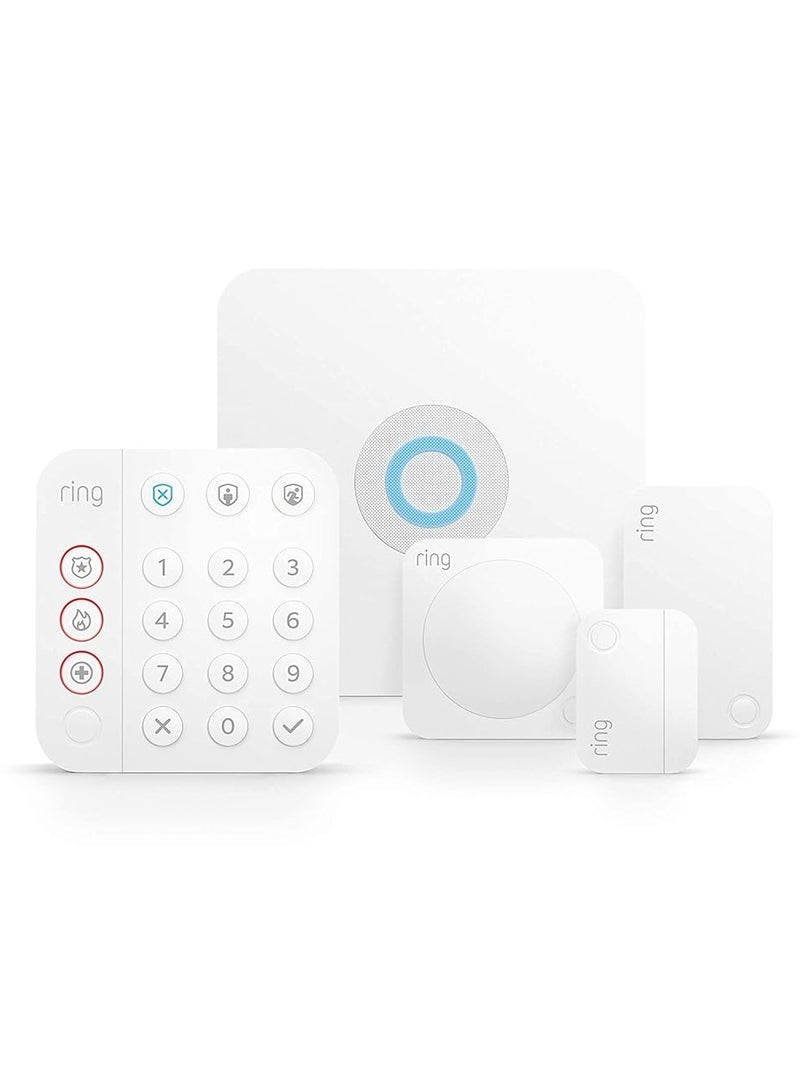 Ring Ring Alarm 2nd Gen 5-Piece Smart Home Security Kit – Motion Sensor, Contact Sensor, Keypad, Base Station & Range Extender  - Image 1