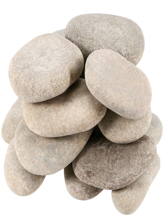 SINJEUN 16 PCS 3-4 Inch Large River Rocks for Painting, Bulk 10 lbs Craft Stones for Rock Painting, Natural River Rocks, Decoration, Smooth Painting Kindness Rocks Mandala Painting Favors - Image 1