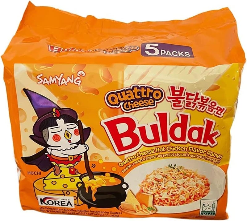 Samyang Buldak Quattro Cheese Ramen - 5 Packs - Image 1