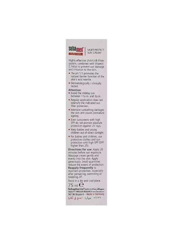 Sebamed Sebamed Multi Protect Sun Cream SPF 30, 75 ml - Image 3