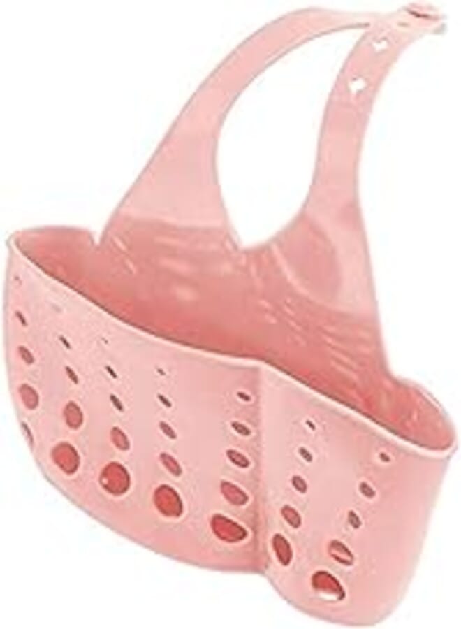 Kitchen Rack Drain Basket (Pink)