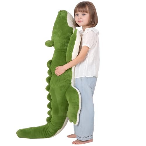 FFxiong 60 inch Green Giant Alligator Plush Stuffed Animal Toy 5 Feet Huge Big Soft Body Long Pillow Cute Large Crocodile Plushies Gift for Kids Girl Boy Birthday Valentines Christmas - Image 5