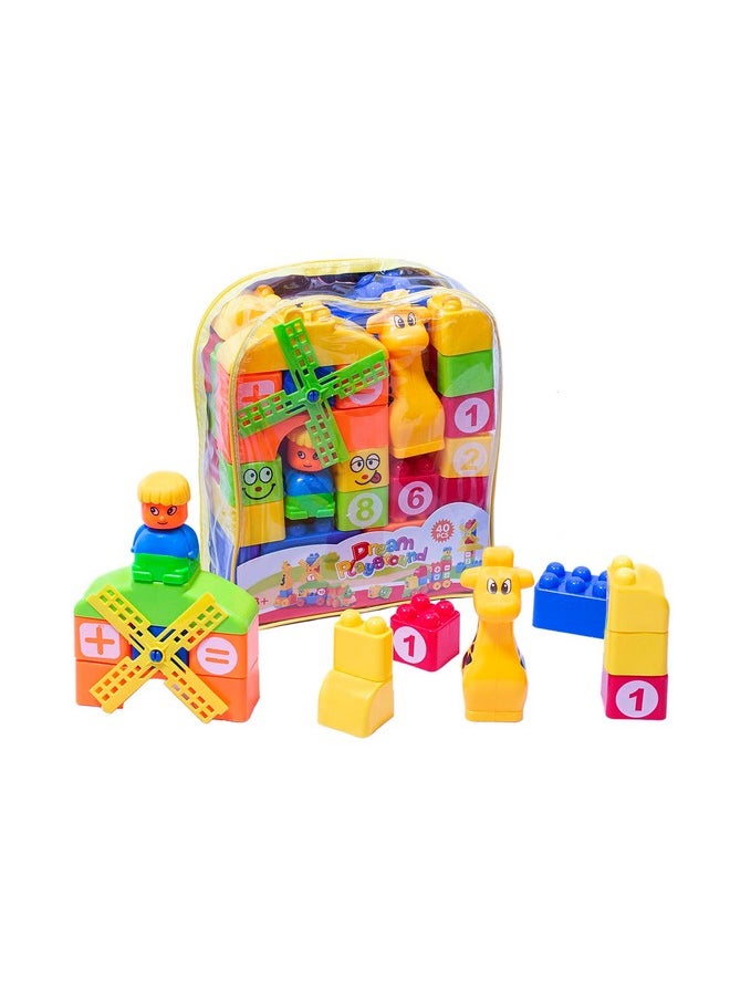Negi - Negi Educational Toys 40 Pcs Set for Kids | Building Block for Kids Moter Skill | Mental Exercise | Observed Coordination | Communication Skills for Kids Age 3 Year and Up BIS Approved - Image 1