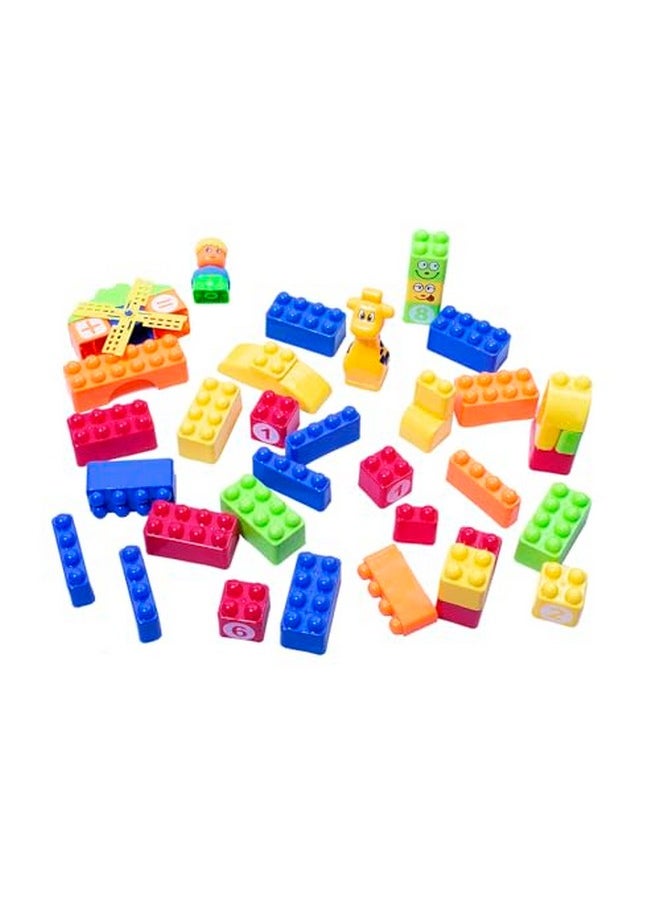 Negi - Negi Educational Toys 40 Pcs Set for Kids | Building Block for Kids Moter Skill | Mental Exercise | Observed Coordination | Communication Skills for Kids Age 3 Year and Up BIS Approved - Image 1