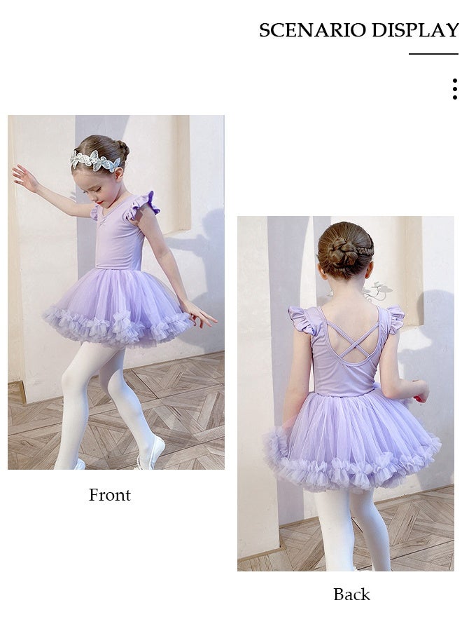 DUNISO Toddler Girls Ballet Dresses Leotards with Skirt Dance Dress Ballerina Tutu Outfit Dress - Image 5