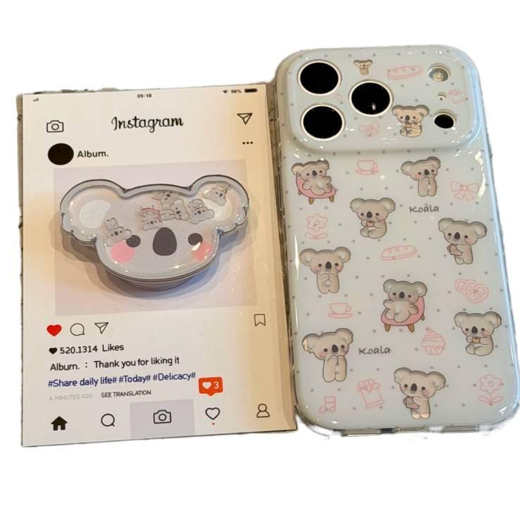 Protective Case | Koala | IMD | Cartoon Style | Drop Protection | Shockproof Cover for iPhone 16 / 16 Plus / 16 Pro / 16 Pro Max - Image 2