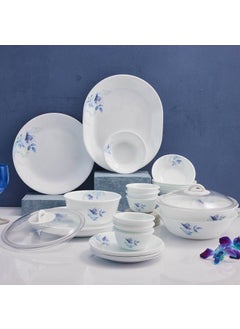 Corelle Corelle Blue Floral Mini Dining Set (K) - 8 Pcs | for Family of 4 | Break & Chip Resistant | Lightweight & Durable | Microwave & Dishwasher Safe  - Image 3