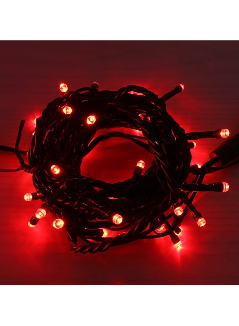 ZAYO LED String Lights Decorative Fairy Lights for Home Decoration, Festival Lighting, Indoor Outdoor LED String Lights, Ambient Decorative Lighting, Red - 10 Meter - Image 1