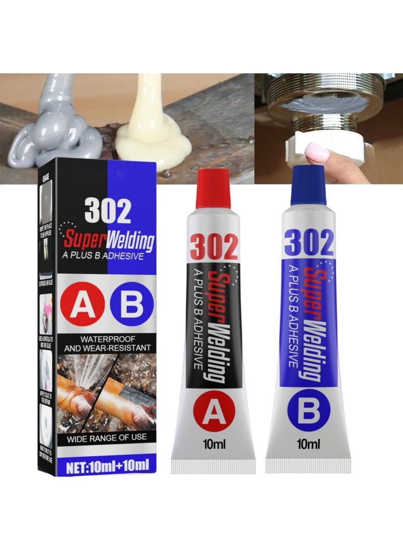 SYOSI Liquid Metal Weld Repair Paste – Strong AB Liquid Metal Repair Glue, All-Purpose Epoxy Metal Glue, Industrial Heat Resistance, Cold Chemical Weld for Repairing Metal, Automotive, and More (20ML) - Image 1