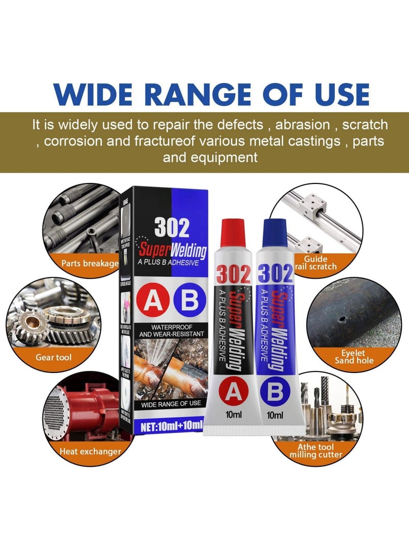 SYOSI Liquid Metal Weld Repair Paste – Strong AB Liquid Metal Repair Glue, All-Purpose Epoxy Metal Glue, Industrial Heat Resistance, Cold Chemical Weld for Repairing Metal, Automotive, and More (20ML) - Image 3
