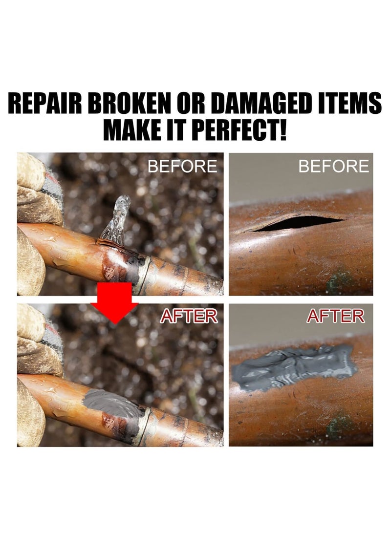 SYOSI Liquid Metal Weld Repair Paste – Strong AB Liquid Metal Repair Glue, All-Purpose Epoxy Metal Glue, Industrial Heat Resistance, Cold Chemical Weld for Repairing Metal, Automotive, and More (20ML) - Image 2