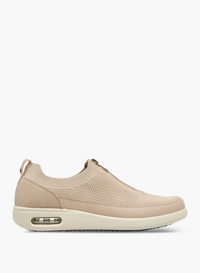 Le Confort Women's Textured Diabetic Sneakers with Zip Closure - Image 3
