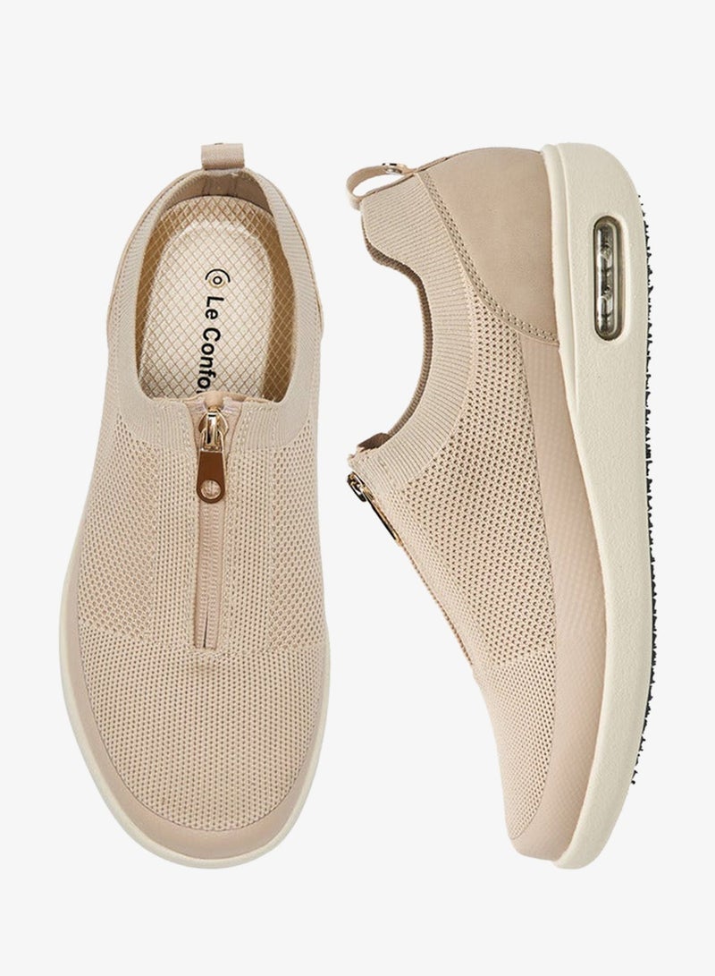 لو كونفورت سنيكرز نسائي بنقوش بسحاب لمرضى السكري - Image 3