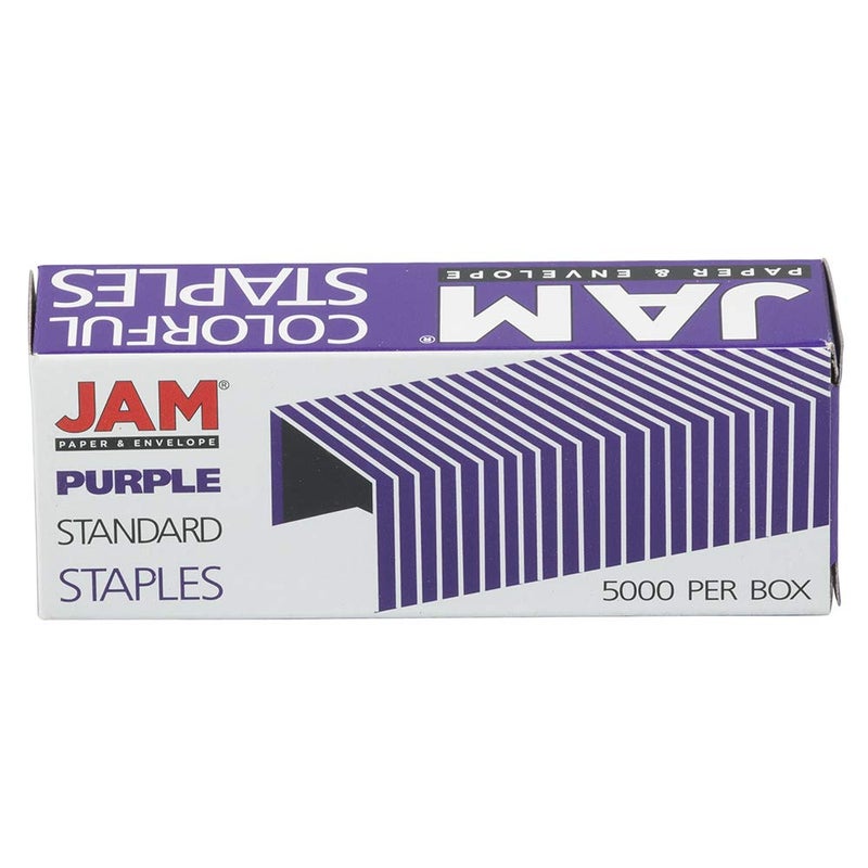 JAM Paper Standard Size Colorful Staples - Violet Purple - 5000/box - Image 5