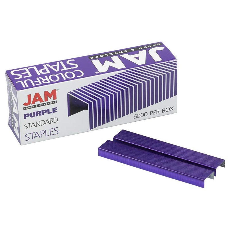 JAM Paper Standard Size Colorful Staples - Violet Purple - 5000/box - Image 3