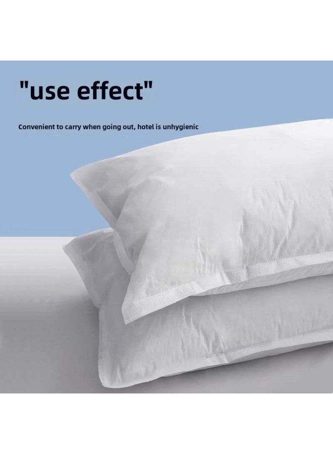 Disposable Pillowcase Individual Packaging Travel Pillow Towel Thickened Non-woven Fabric Beauty Salon Hotel Supplies Sterilized Pillow Case-Color:Dark Blue Packaging 50*80cm [2 Pieces/pack]  - Image 3