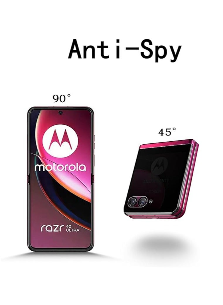For Motorola razr 40 Ultra 5G Privacy Screen Protector Anti-Voyeur Full Coverage Hydrogel Soft Film Anti-Scratch Anti-Spyware Protective Film - Image 2