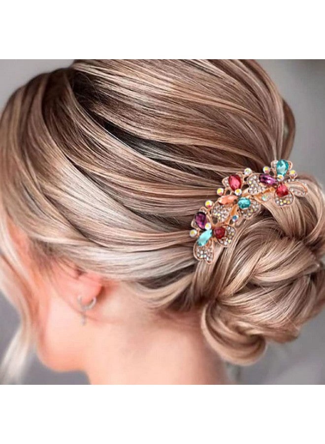 Bohend Rhinestone Hair Comb Crystal Hairpieces Bridal Hair Accessories for Women and Girls (B-Multicolour) - Image 1
