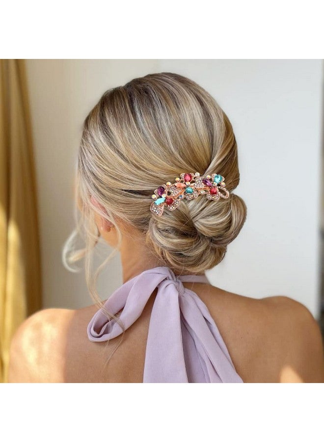 Bohend Rhinestone Hair Comb Crystal Hairpieces Bridal Hair Accessories for Women and Girls (B-Multicolour) - Image 5