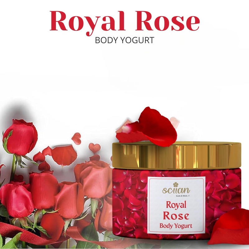 SCIIAN Rose Body Yogurt-200g | Body Butter For Dry Skin | Oil Free Moisturizer | Body Cream for 48hrs Moisturization | Enriched with Goodness of Rose & Coconut Oil | Body Butter for Men & Women - Image 2
