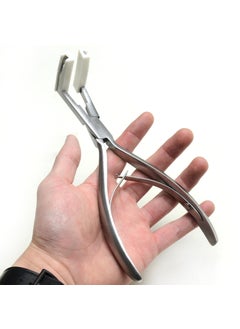 Tape in Hair Extensions Plier 1pc Silvery Stainless Steel Professional Flat Surface Sealing Hair Extension Tools for Women Hair Extension Tools