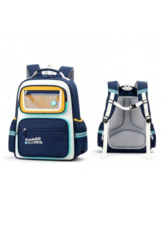 Kids School Backpack for Boys and Girls, Easy to Clean Waterproof Ergonomic Lightweight Large Capacity School Bag, Back to School Gift, Age 6-9 Years - Image 1