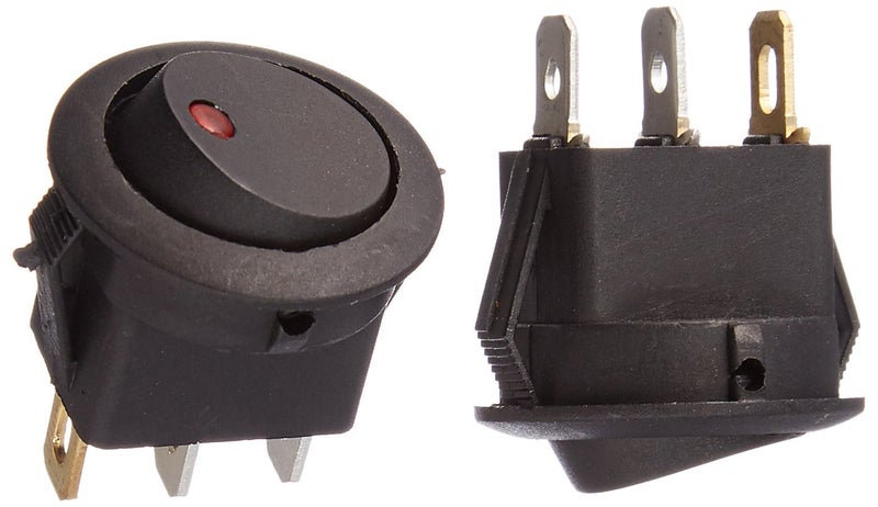 Install Bay Round Rocker Switch with Red Led No Leads 5 Bag- IBRRSR - Image 4