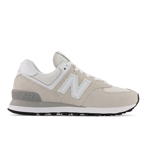 New Balance Women's 574 Core Sneaker, Nimbus Cloud/White, 9 Wide - Image 1