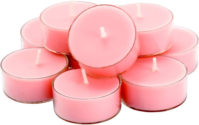 DEYBBY Natural Scented Soy Wax Tealight Candles Bulk, Romantic Rose Aromatherapy Luxury Tea Candle Set of 12-4 Hour Burn Time|Great for Valentine's Day, Birthday - Image 1