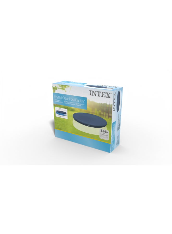 INTEX Pool Cover for 12ft (366 cm) Easy Set Inflatable Swimming Pools - Durable Vinyl Debris Cover 3.66meter - Image 1