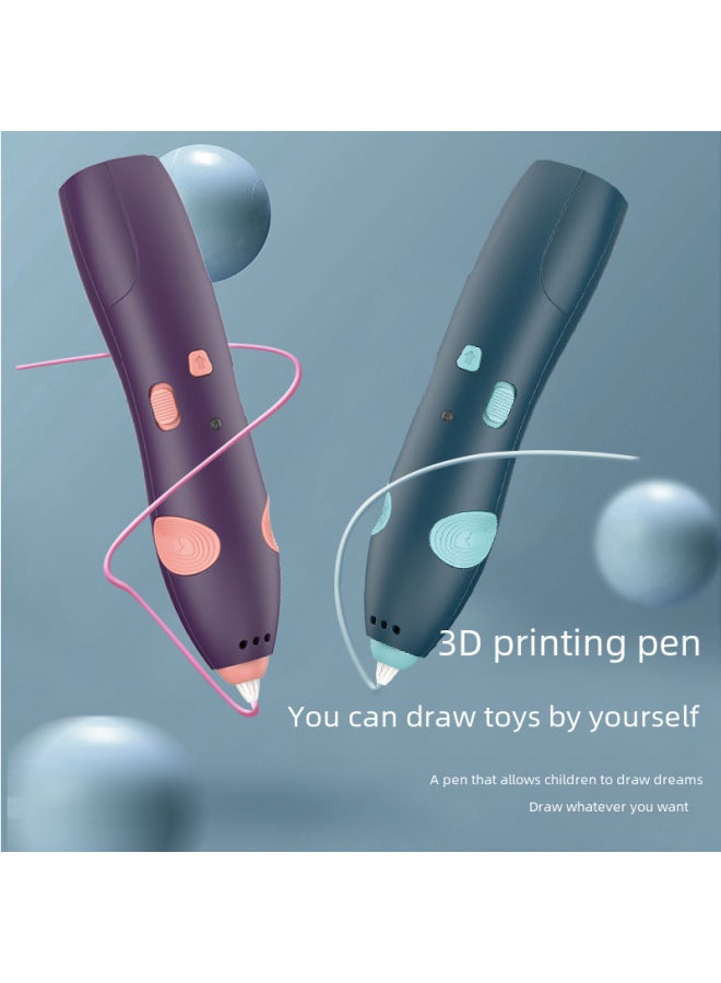 3d Printing Painting Pen Set Low Temperature Wireless Creative Graffiti Toys Children's Diy Stereoscopic Painting Pen-Color:Charging Version-low Temperature-Light Purple (66-37)3D Printing Pen-(Chin - Image 2