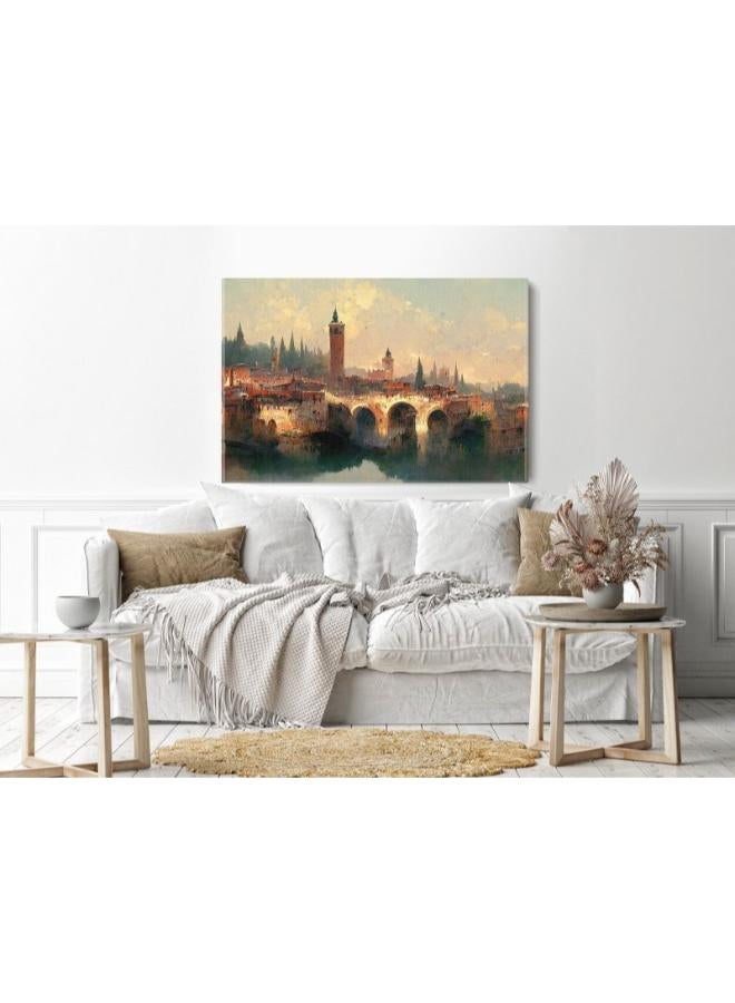 home gallery verona city landscape verona painting Printed Canvas wall art - Image 3
