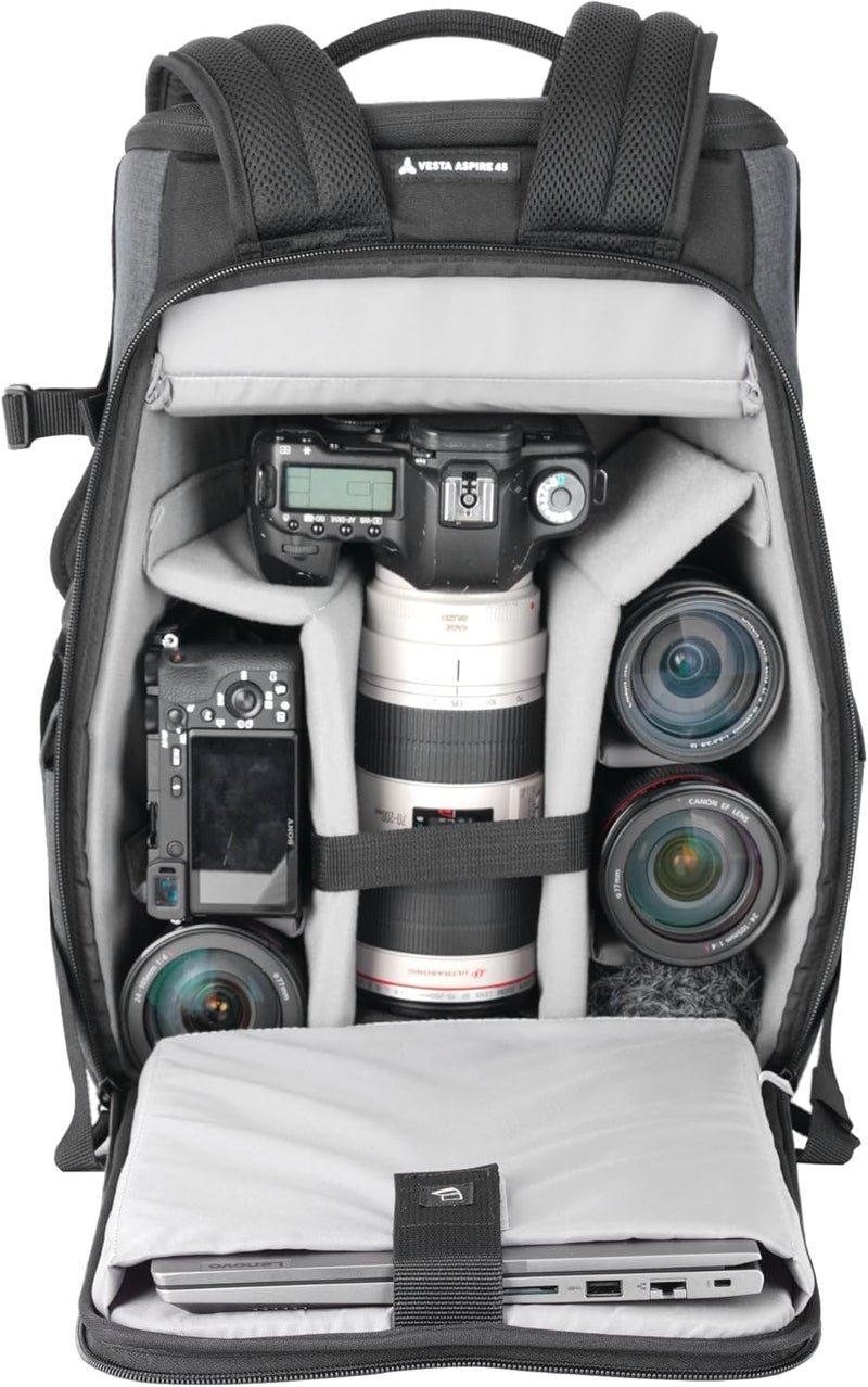 Vanguard VESTA ASPIRE 45 Grey Camera Backpack - 18 Litres - Image 2