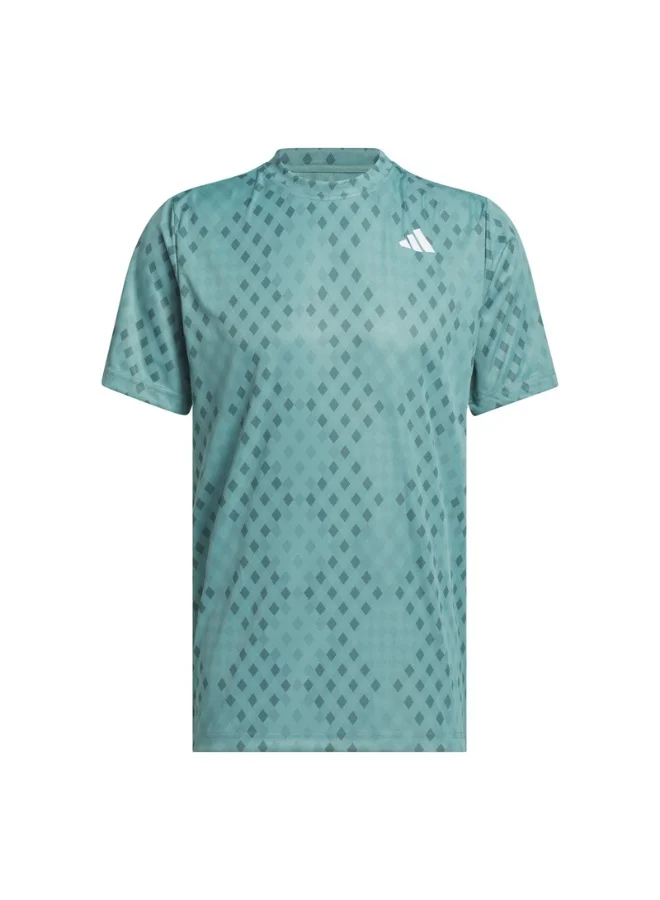 adidas Adidas Club Graph Tee Turquoise T-Shirt (Short Sleeve) T-Shirts For Men