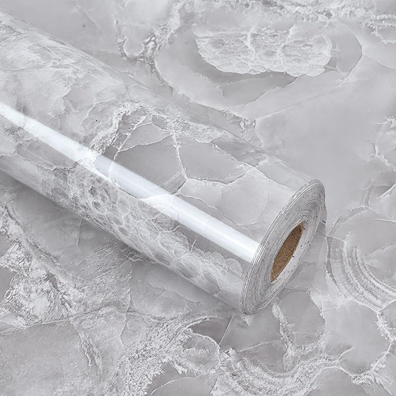 BPA Gray Marble Self-Adhesive Wallpaper - Image 1