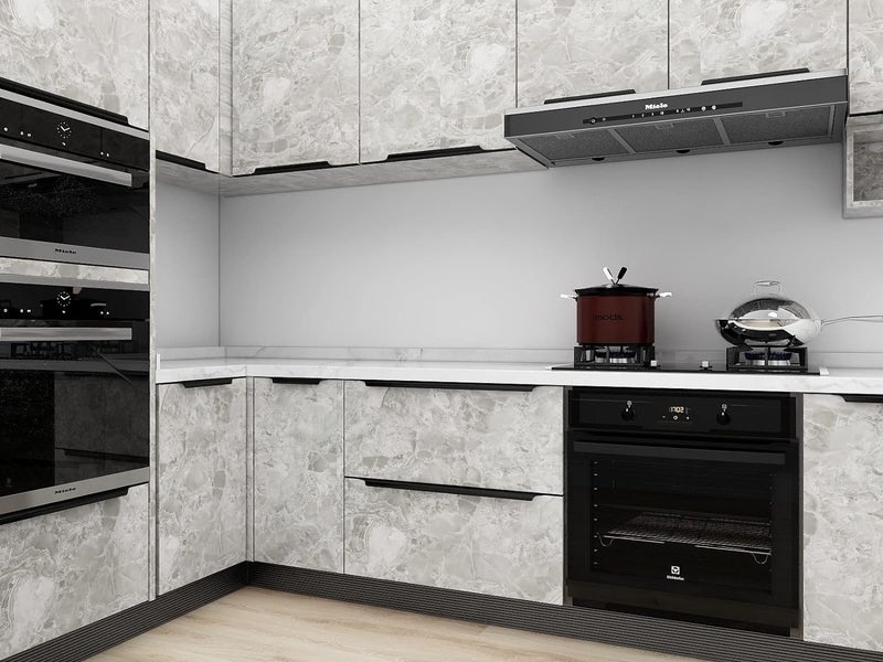 BPA Gray Marble Self-Adhesive Wallpaper - Image 4