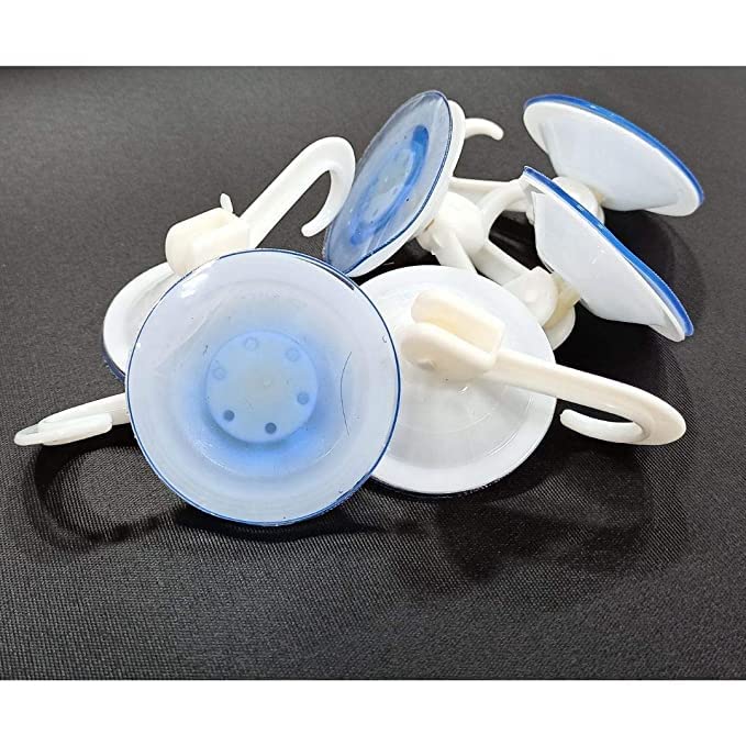Shree Mahalaxmi 45mm Dia Pack of 12 Pcs Glass Hooks Vacuum Wall Sucker Hooks for Glass Mirror Window Tile Wall Bathroom Kitchen Pack of 12 Pcs Small - Image 1