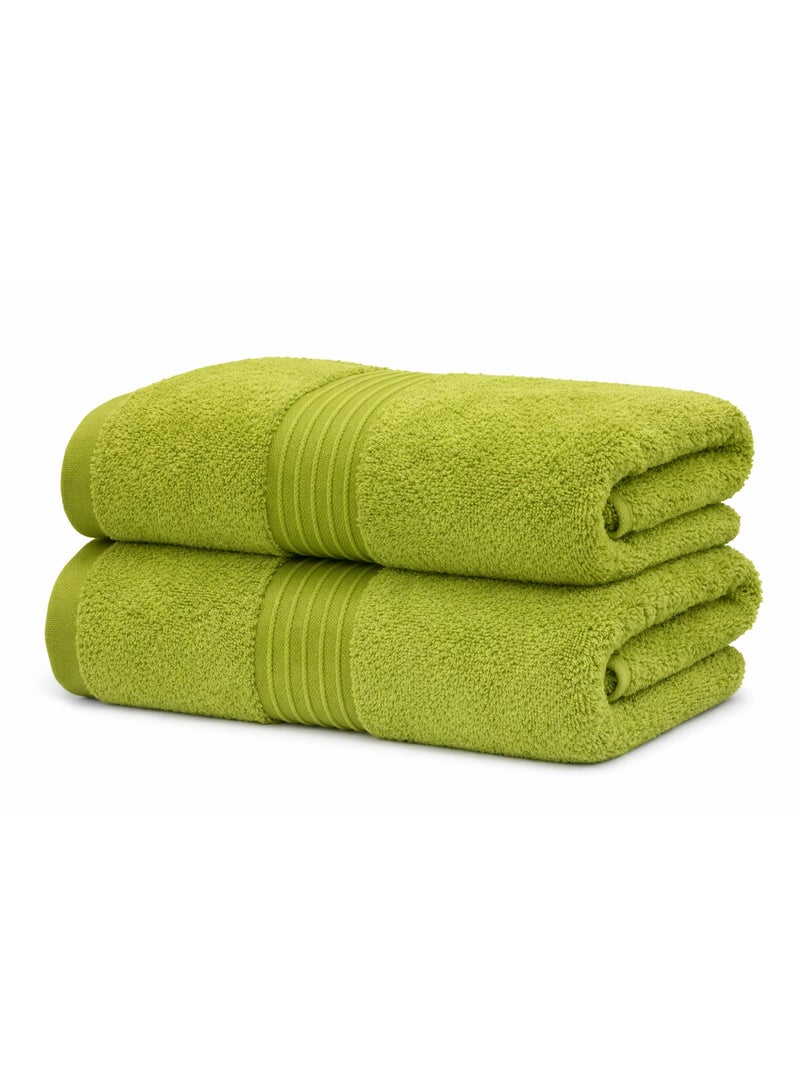 Bliss Casa 2-Piece 100% Combed Cotton Bath Sheets (90x180 cm) - 550 GSM Large Bath Towels Quick Dry Highly Absorbent - Thick Soft Hotel Quality Bathroom Towels for Bath and Spa