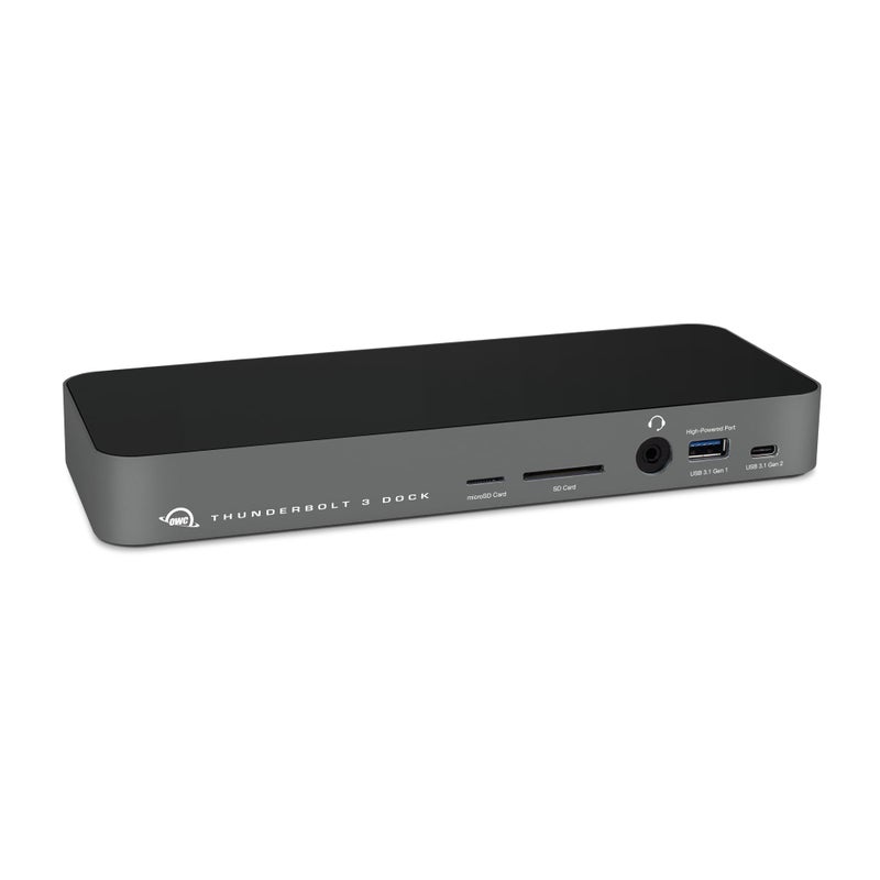 OWC محطة Thunderbolt بـ 14 منفذ، شحن 85 واط، (2) Thunderbolt بسرعة 40 Gb/s (USB-C)، (5) USB 3.2 نوع-A، USB 3.2 (10Gb/s) نوع-C، Mini DisplayPort، GbE، صوت، عرض 5K واحد أو عرضين 4K، كابل، لجهاز Mac/PC - Image 1