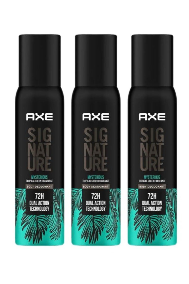 Axe Signature Mysterious Long Lasting No Gas Body Deodorant For Men 122ml 3PCS