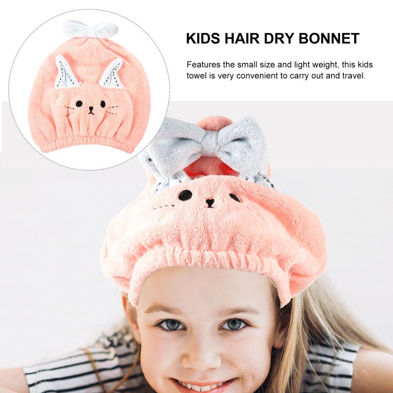 Coral Fleece Hair Drying Towel Wrap Cap For Bath And Swim Quick Dry - Image 4