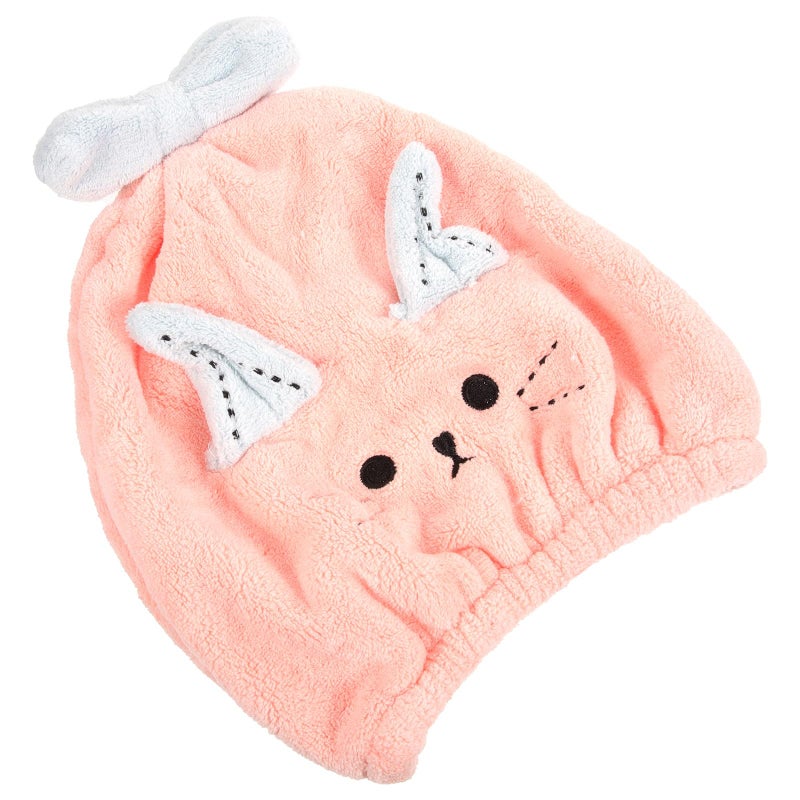 Coral Fleece Hair Drying Towel Wrap Cap For Bath And Swim Quick Dry - Image 2
