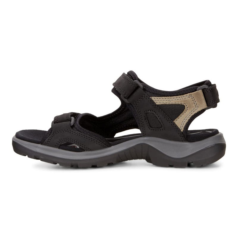 ECCO Women's Yucatan Sport Sandal, Black/Mole/Black Oil Nubuck, 10-10.5 - Image 3