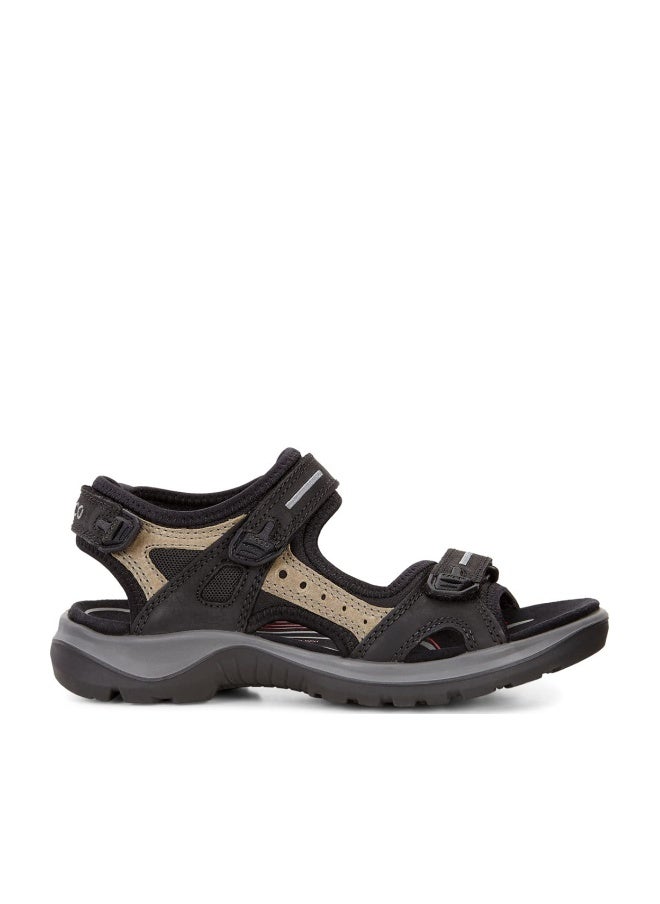 ECCO Women's Yucatan Sport Sandal, Black/Mole/Black Oil Nubuck, 10-10.5 - Image 1