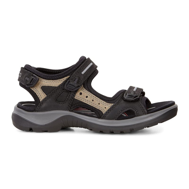 ECCO Women's Yucatan Sport Sandal, Black/Mole/Black Oil Nubuck, 10-10.5 - Image 5