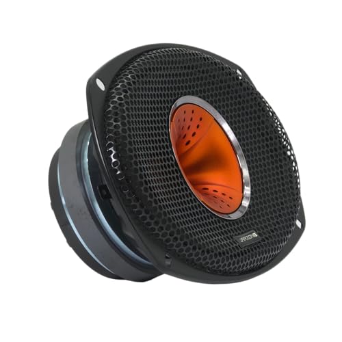 Warzone سماعة وورزون WZ69Si 6x9 بوصة متوسطة المدى + سائق، 1200 واط كحد أقصى، 4 أوم، مغناطيس 30 أونصة، سلة فولاذية سوداء مع قبة تويتير من الألمنيوم لصوت السيارة (مفرد) - Image 1