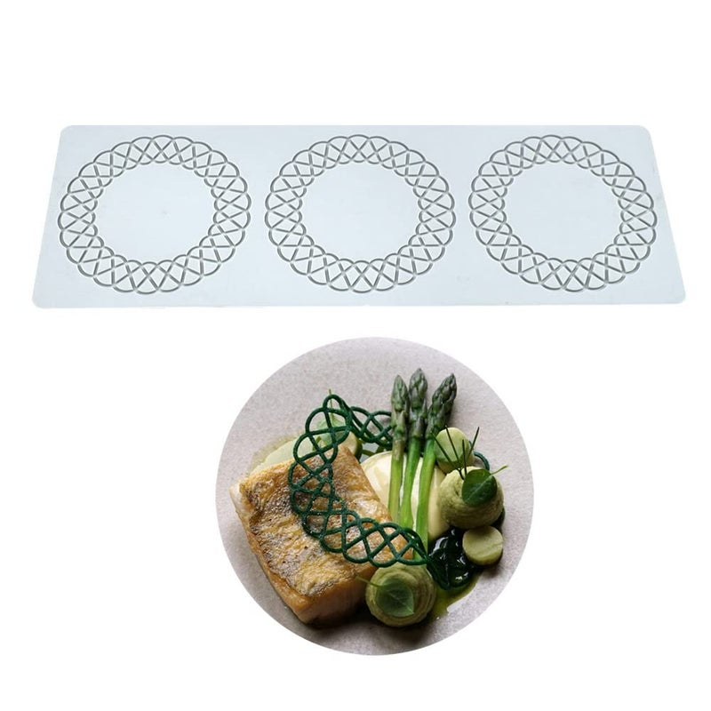 TUKE Silicone Molds 3D Hollow Leaf Chocolate Molds Honeycomb Bee Candy Mold Flower Pattern Fondant Mold Cake Topper Sugar Craft Decoration (S_Flower_12.40 * 4.32 * 0.08inch) - Image 2